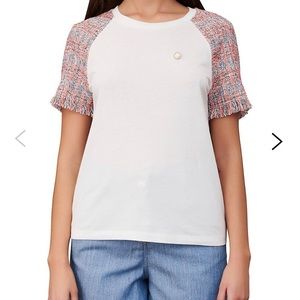 Maje Tweed T-shirt (size 1, small)